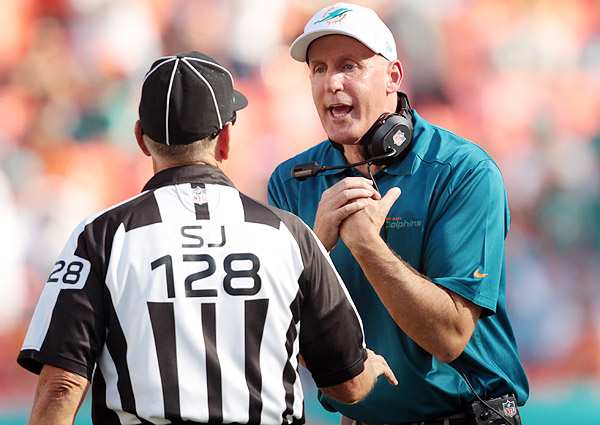 Joe Philbin's Dolphins has stayed in the playoff chase this season, despite a depleted offensive line.